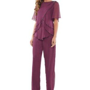 NWT Marsoni by Colors M321 Formal Pantsuits Eggplant Size 12